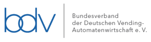 Logo for the Bundesverband der Deutschen Vending-Automatenwirtschaft e.V. featuring the letters 