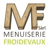 Un logo pour une entreprise appelée mf menuiserie froidevaux