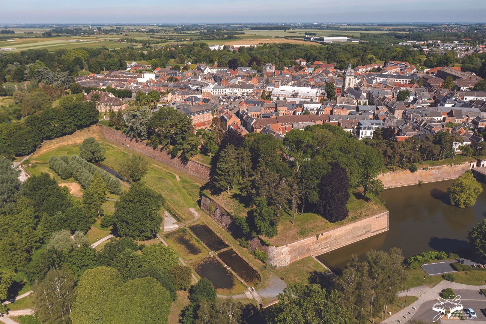 Le Quesnoy vue du dessus