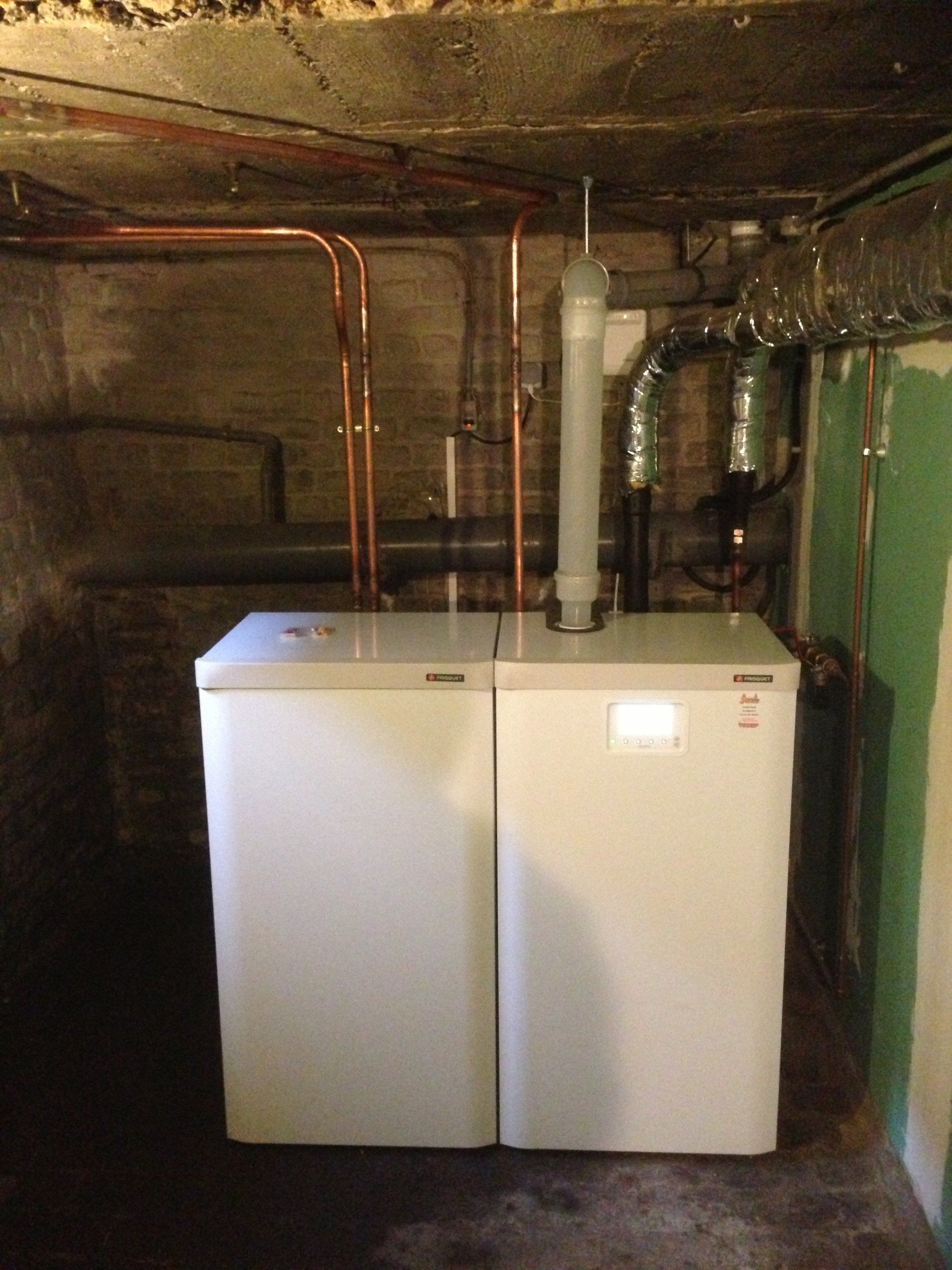 système de chauffage dans une cave