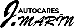Logotipo con la inscripci&oacute;n &ldquo;Autocares J. Mart&iacute;n&rdquo; en letra cursiva negra sobre fondo blanco.