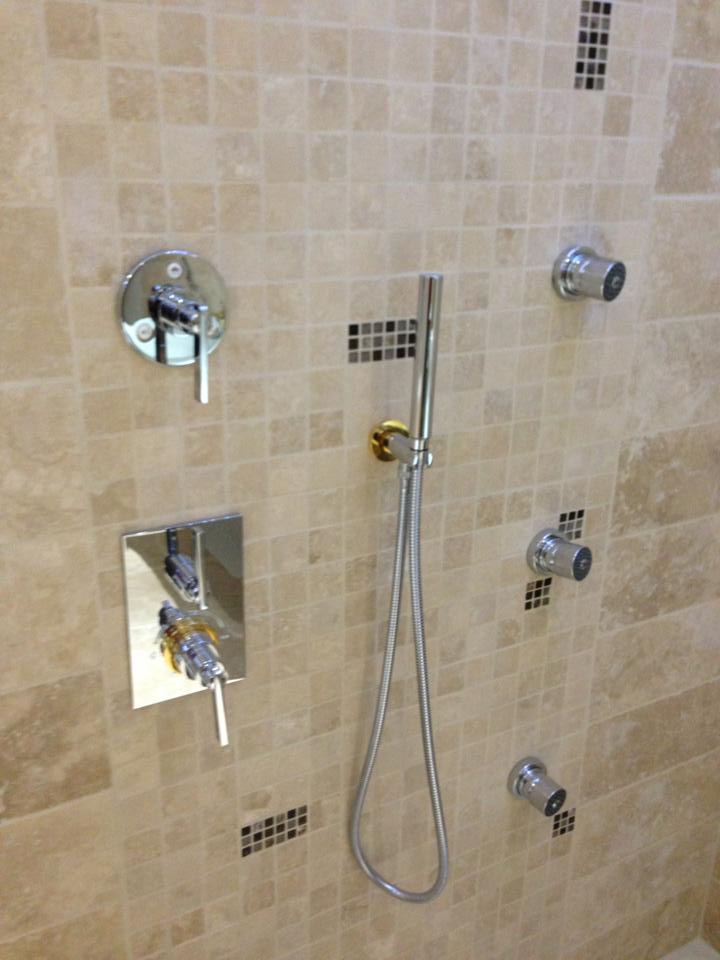 Jets d'eau de douche