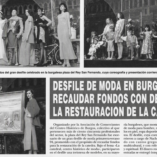 Desfile de moda en Burgos para recaudar fondos para la restauración de la catedral.