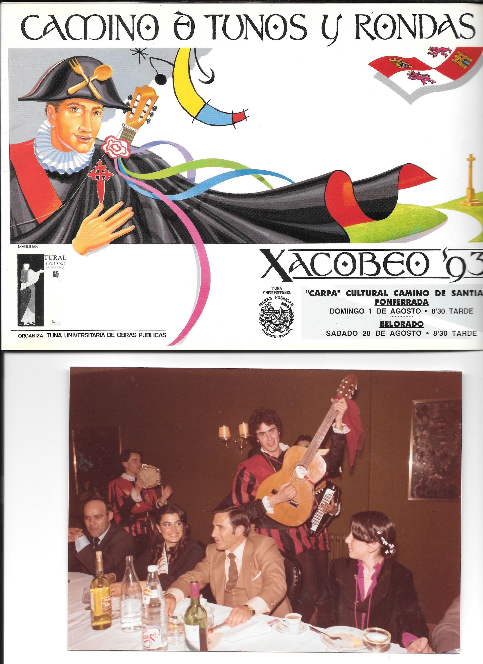 Arriba: Cartel colorido 