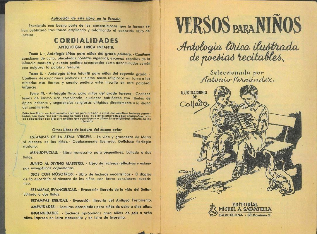 Doble página de un libro antiguo: 