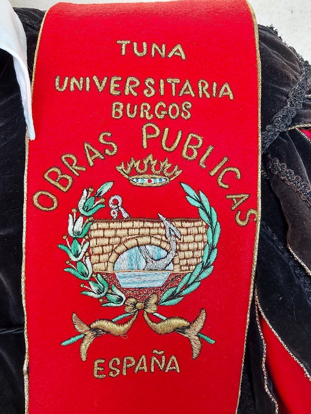 Red and gold sash with 