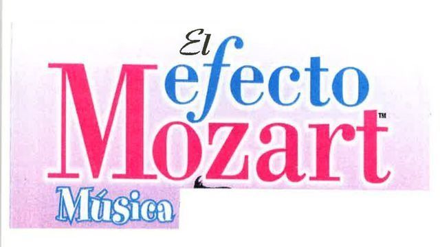 Logotipo: “El Efecto Mozart” en rosa y azul, con “Música” debajo en azul.