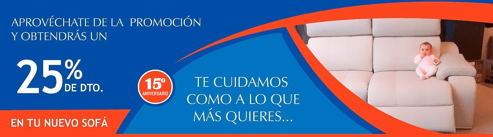 Banner promocional de Cyber ​​Days con un 25% de descuento y una pareja descansando en un sofá rosa.