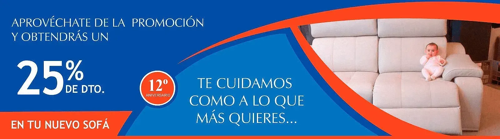 Banner promocional de Cyber ​​Days con un 25% de descuento y una pareja descansando en un sofá rosa.