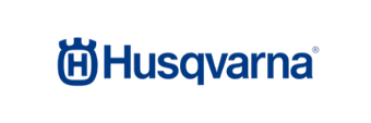 Le logo husqvarna est bleu et blanc sur fond blanc.