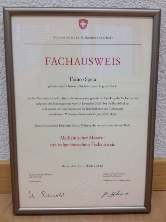 Franco Spera - Praxis für medizinische Körpermassagen