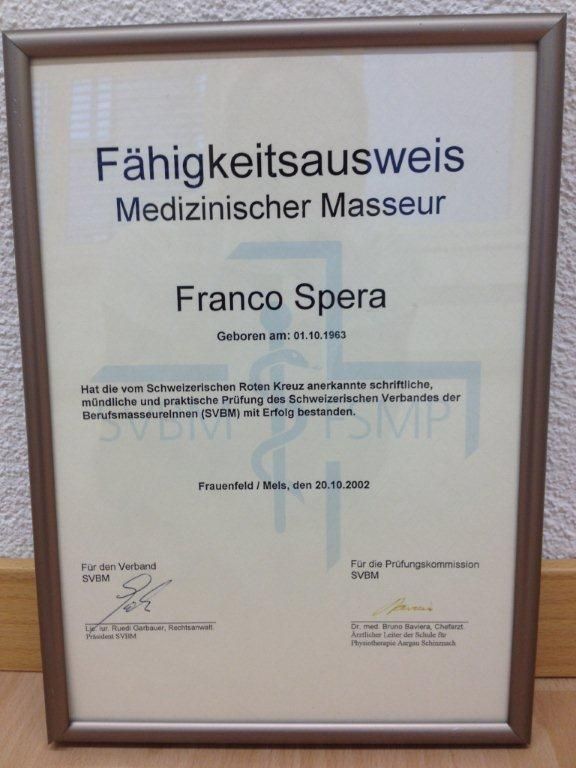 Franco Spera - Praxis für medizinische Körpermassagen