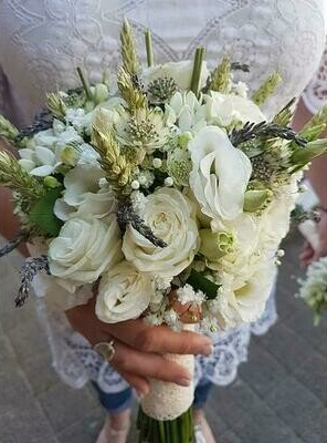 Petit bouquet mariée blanc