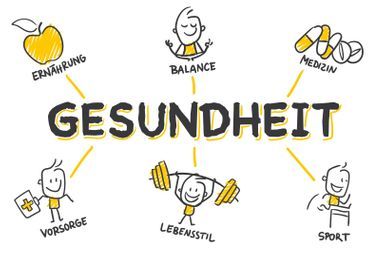 Arzt sitzt am Schreibtisch mit Händen auf einem Tablet