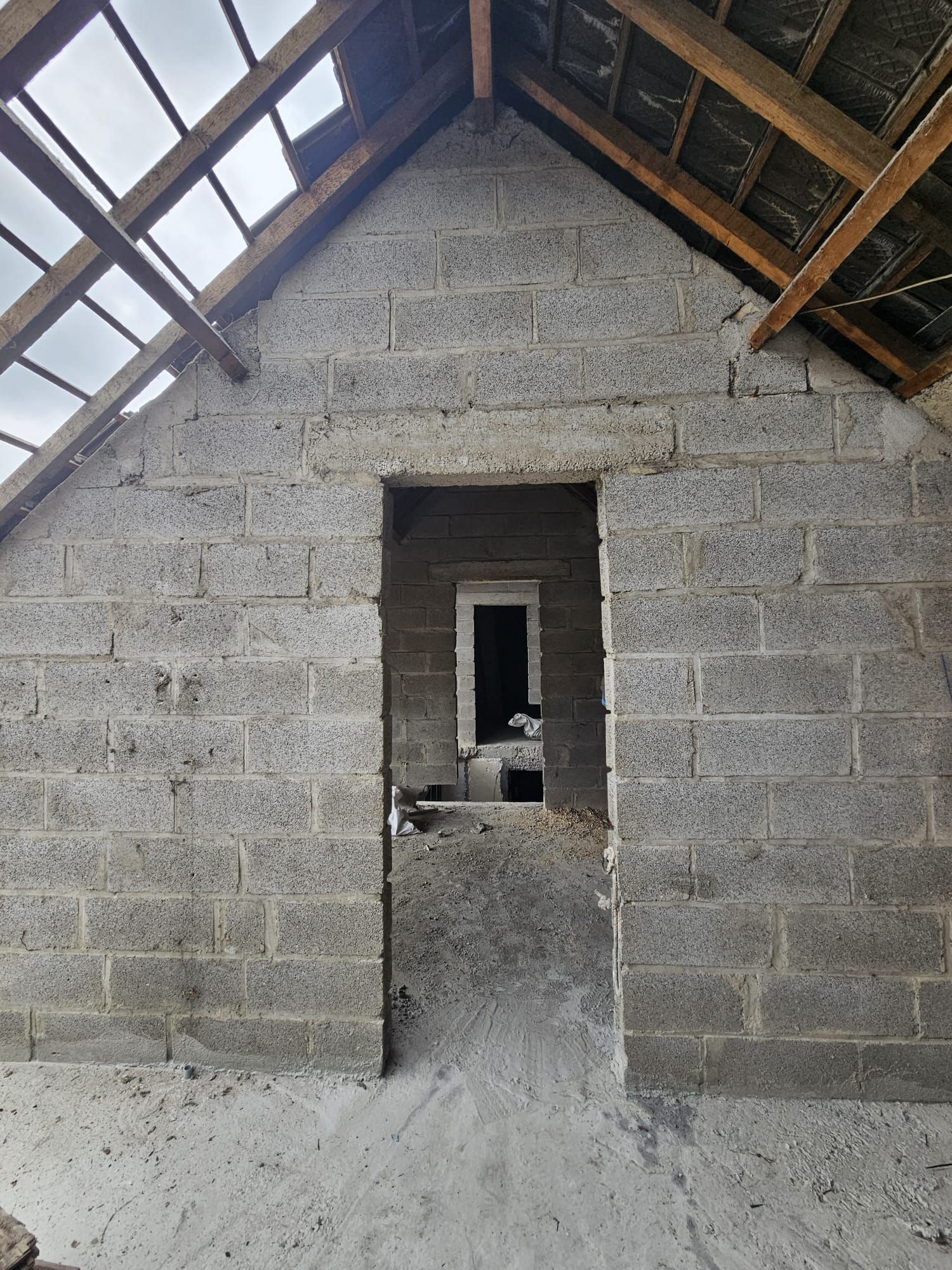 combles en cours de travaux