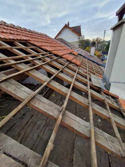 Retrait de la couverture pour une changement de tuiles