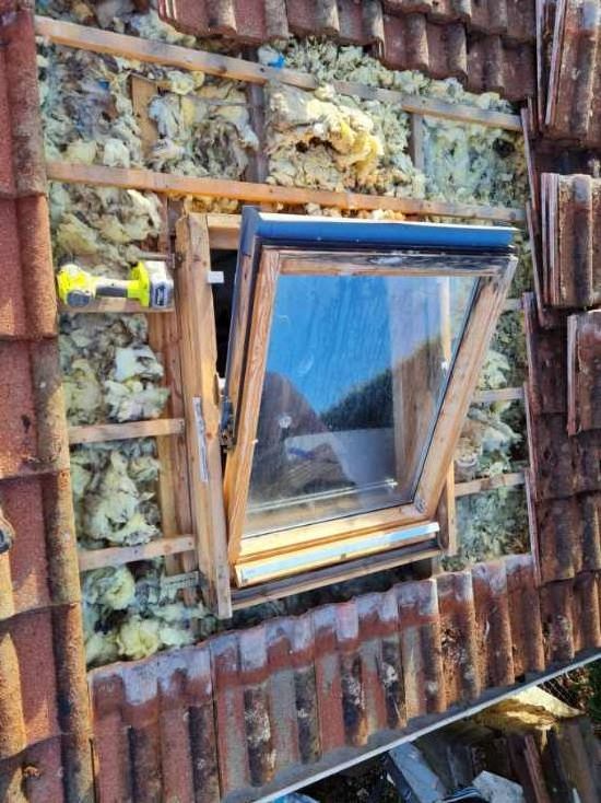 Intervention pour l'étanchéité d'un velux