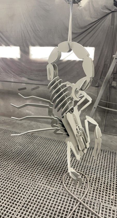 Sculpture en métal représentant une  scorpion