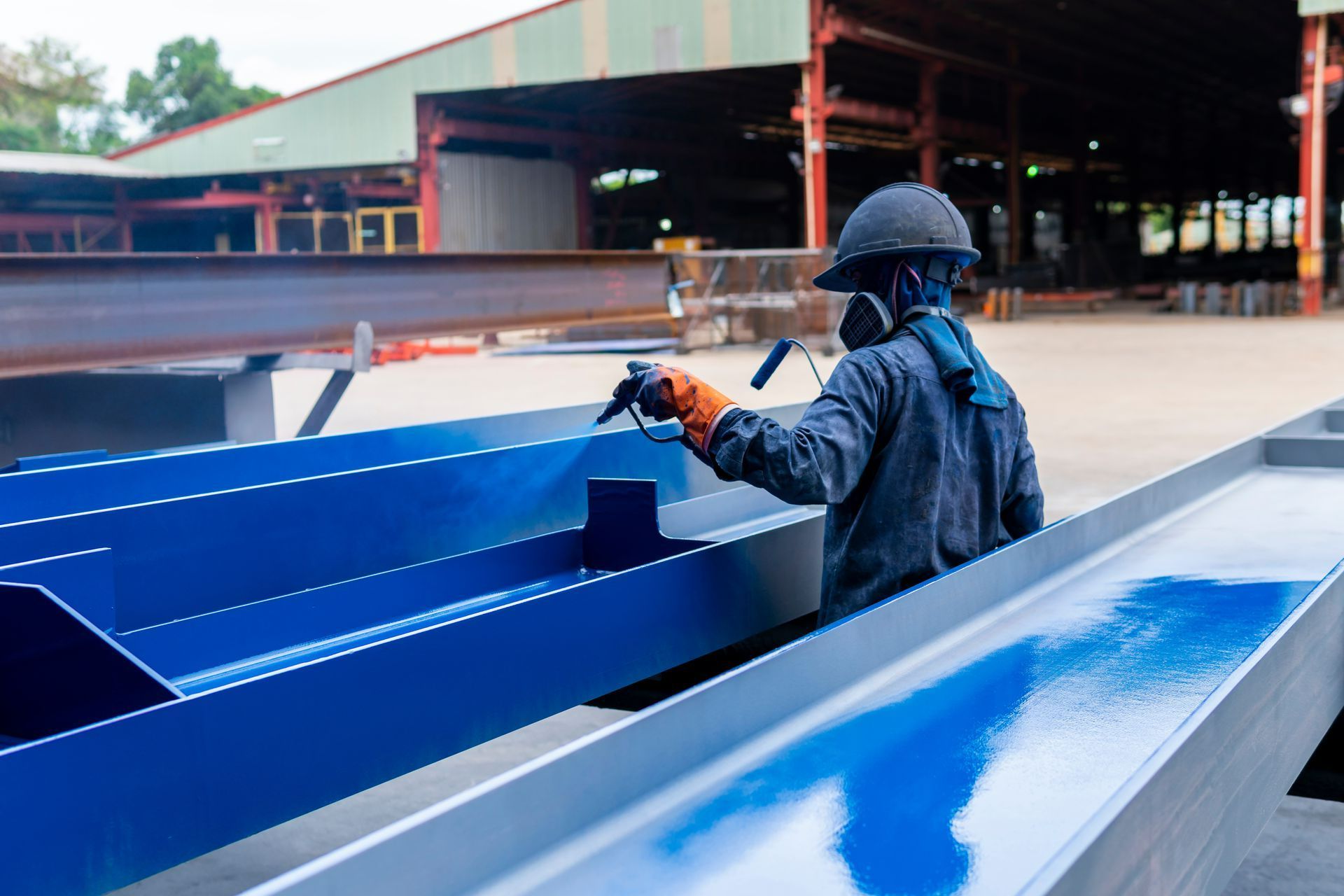 Peinture antifeu sur des charpentes métalliques