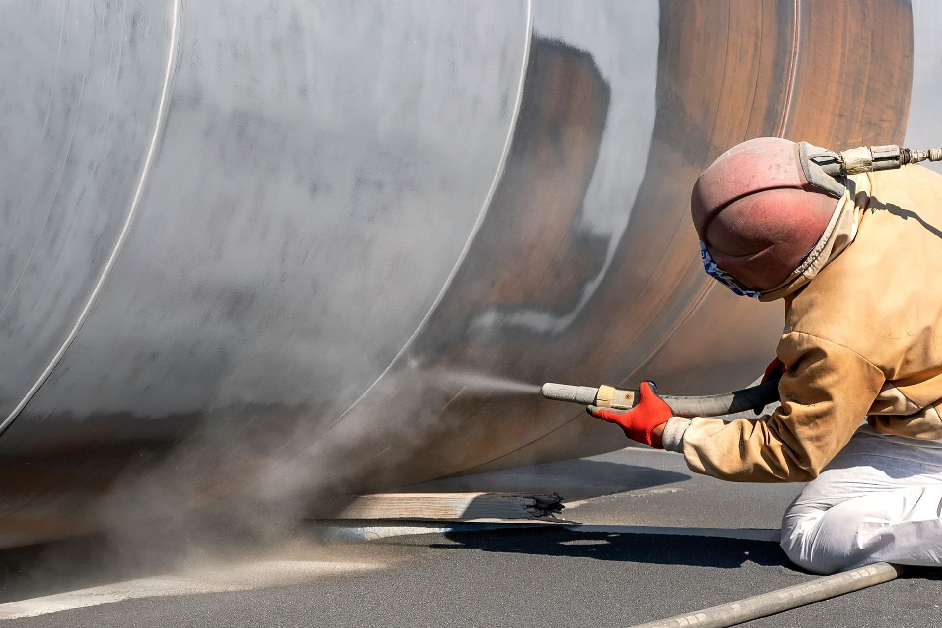 Peinture de structure métallique d’un bâtiment