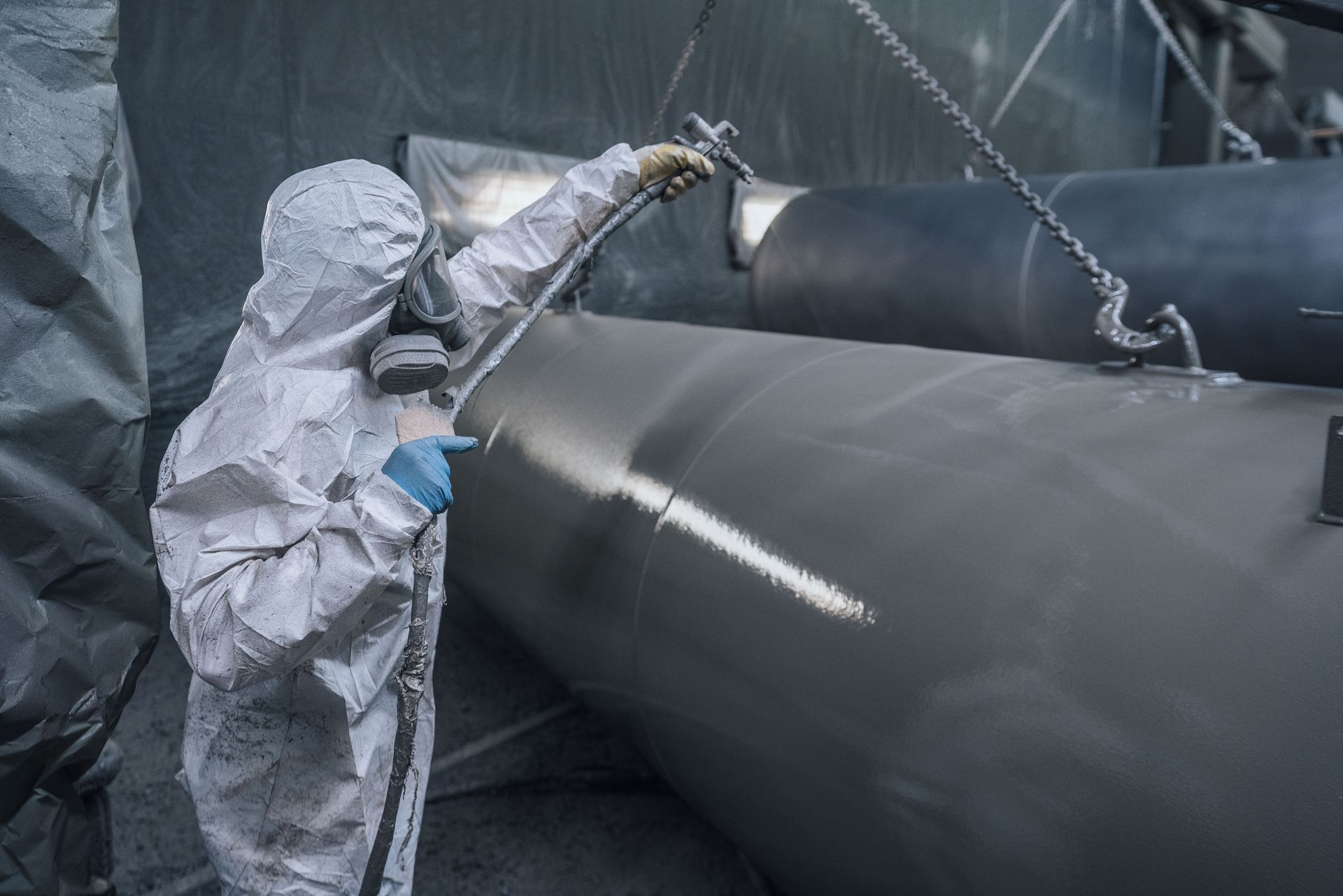 Peinture intumescente sur des conduits