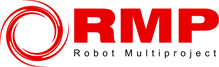 Il logo per rmp robot multiproject è rosso e bianco.