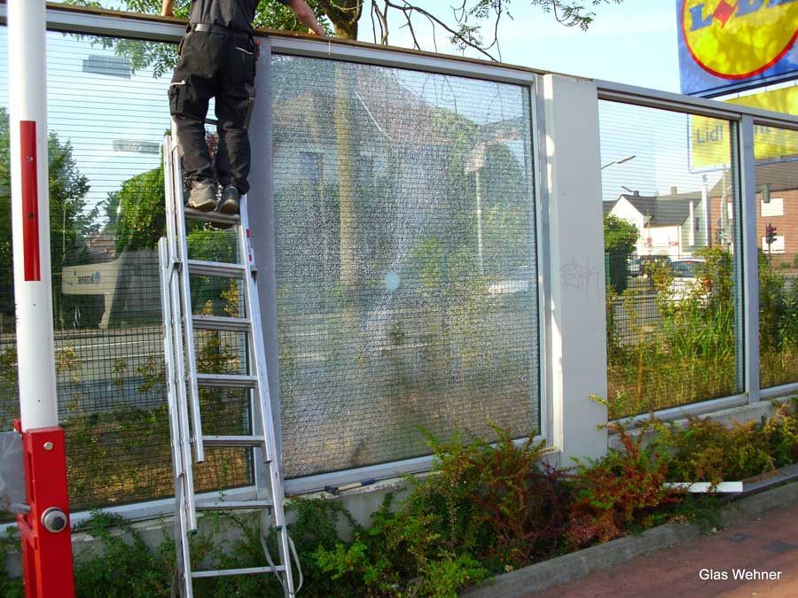 Sicherheitsglas gebrochen Austausch