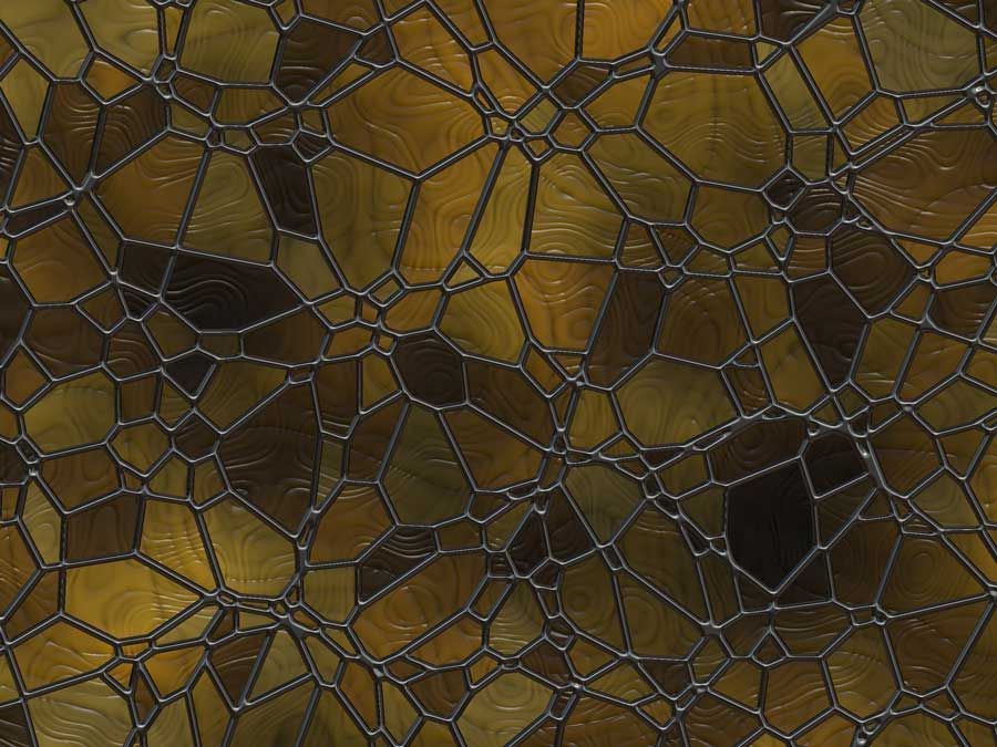 Glas Fragmente Bleiglas