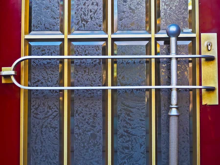 Glas Struktur Eingangstür