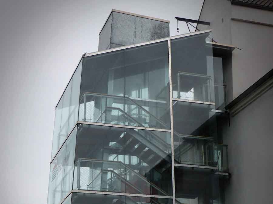 Treppenhaus Glas