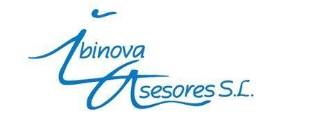 Logotipo de Binova Asesores SL en letra cursiva azul