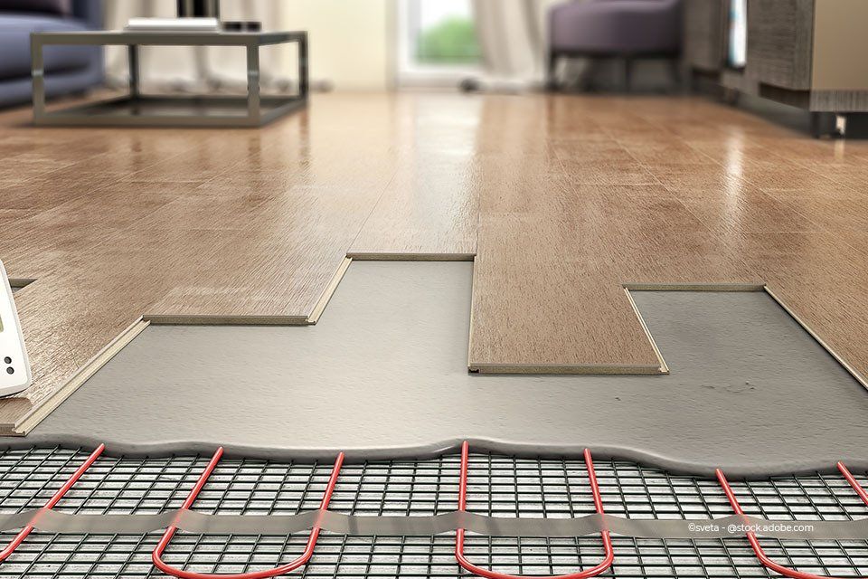 Fußbodenheizung, die von der Kröger Heizungs- und Sanitärtechnik GmbH installiert wird