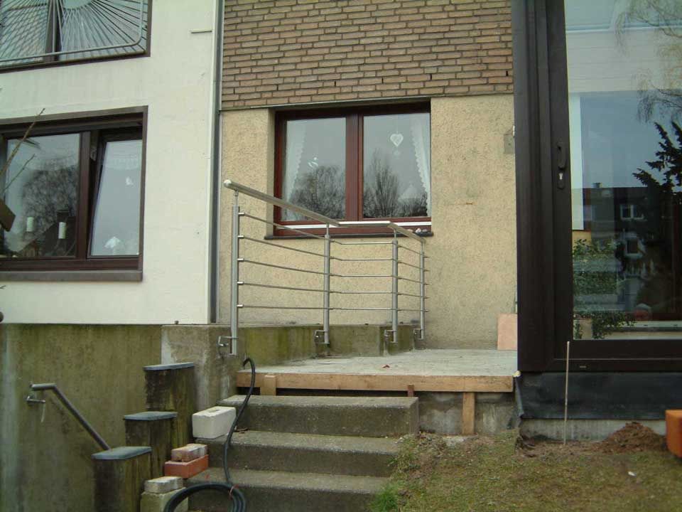 Edelstahl Absturzgeländer an Treppen