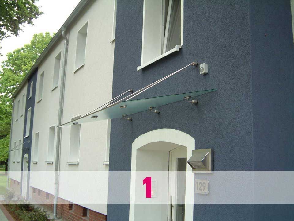 Aluminium Vordach mit Glas