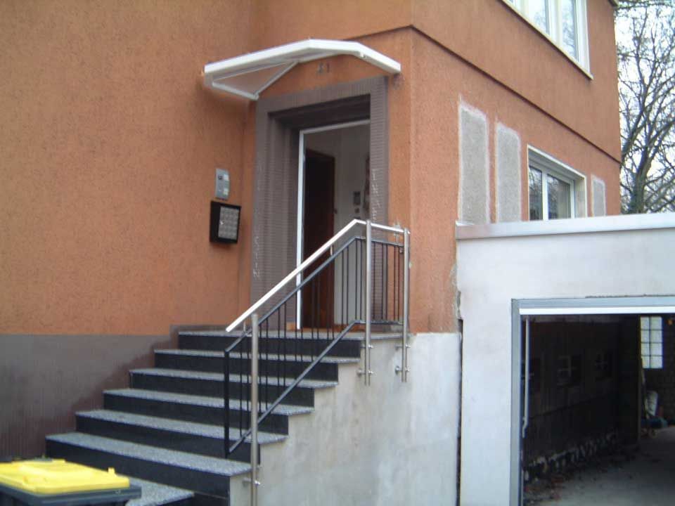 Edelstahl Hauseingangsgeländer schwarz