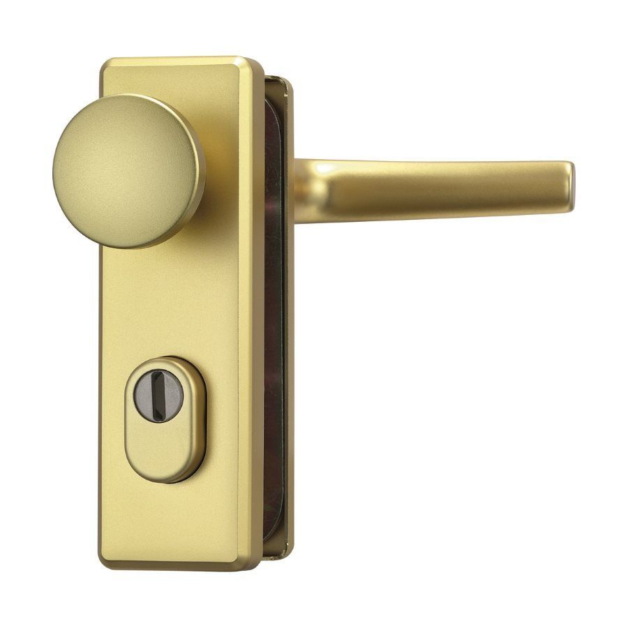 Abus-Schutzbeschlag KKZS 700 gold mit rundem Knauf