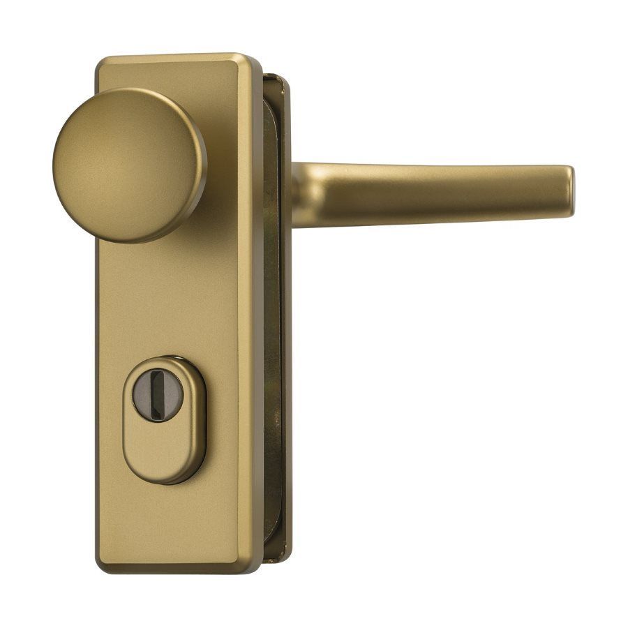 Abus-Schutzbeschlag KKZS 700 dunkel gold mit rundem Knauf