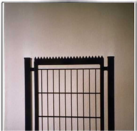 Schwarzes Gartenzaun Element
