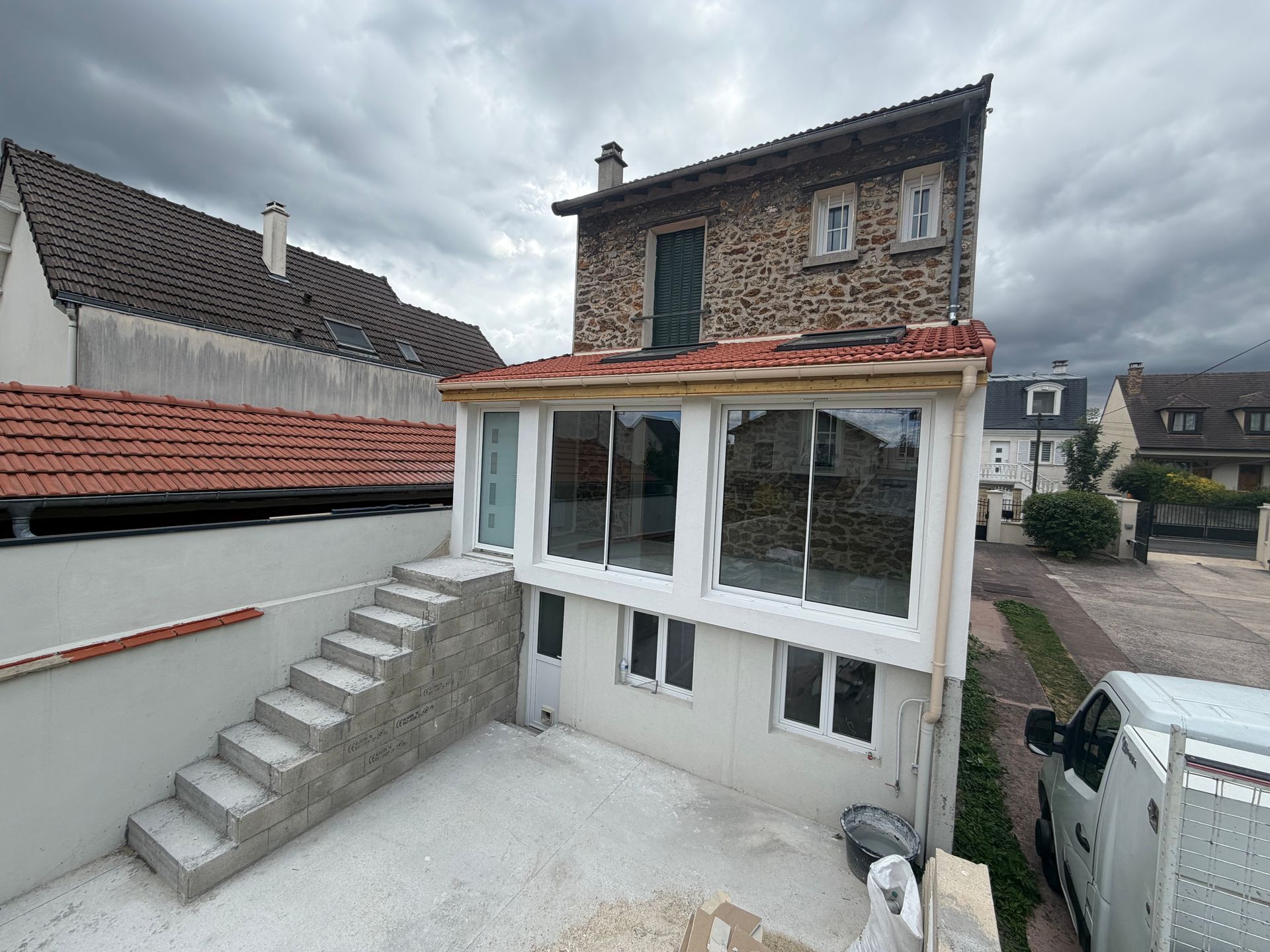 Création d'une extension de maison : résultat final.