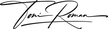 Una firma en letra cursiva que dice "Toni Roman".