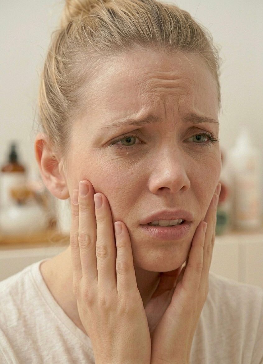 Primer plano de una persona con los ojos cerrados