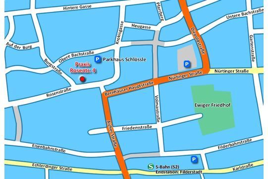 Stadtplan - Heilpraxis für Schwingungsmedizin und Allergie-Behandlung