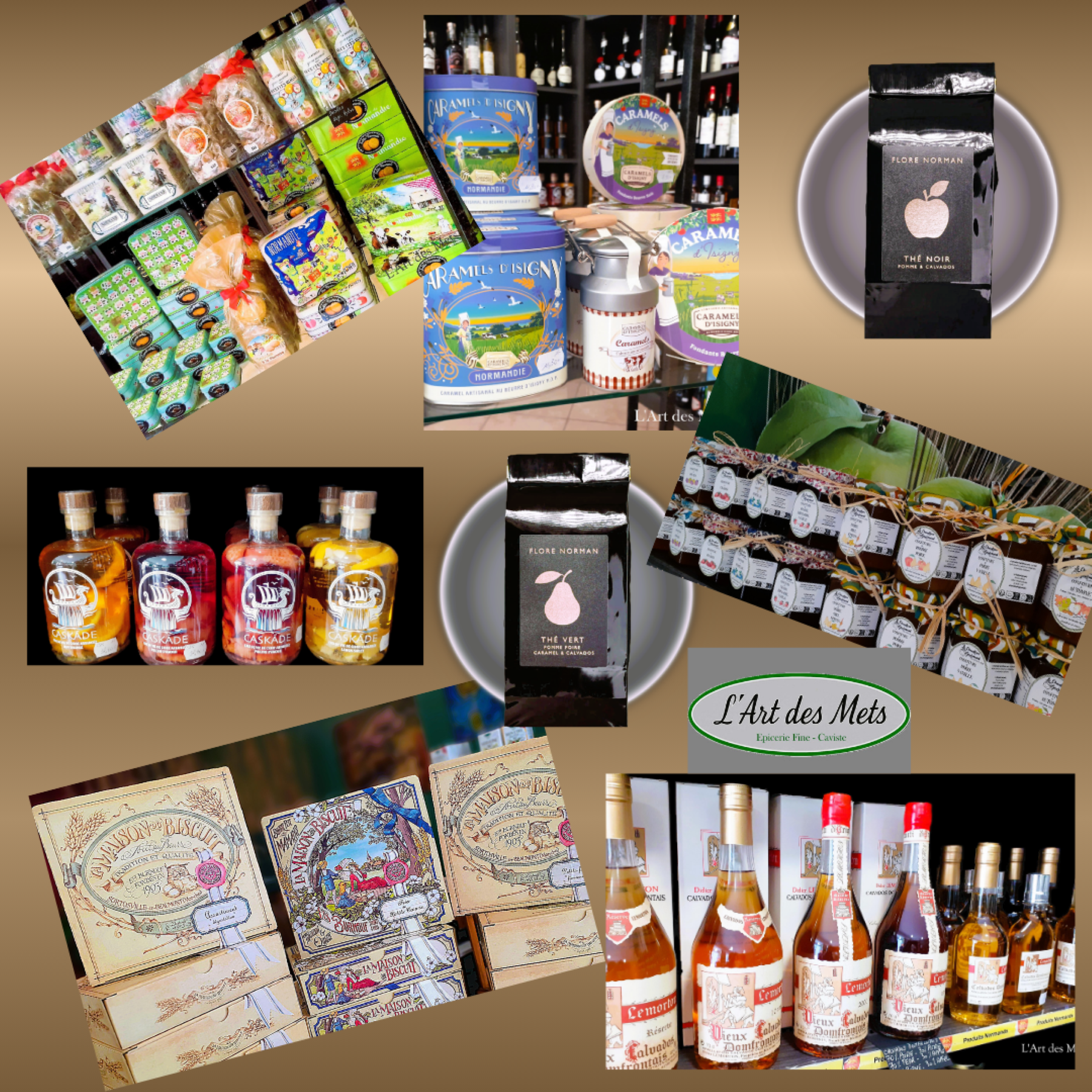 produits normands, calvados, caramels, thé normand