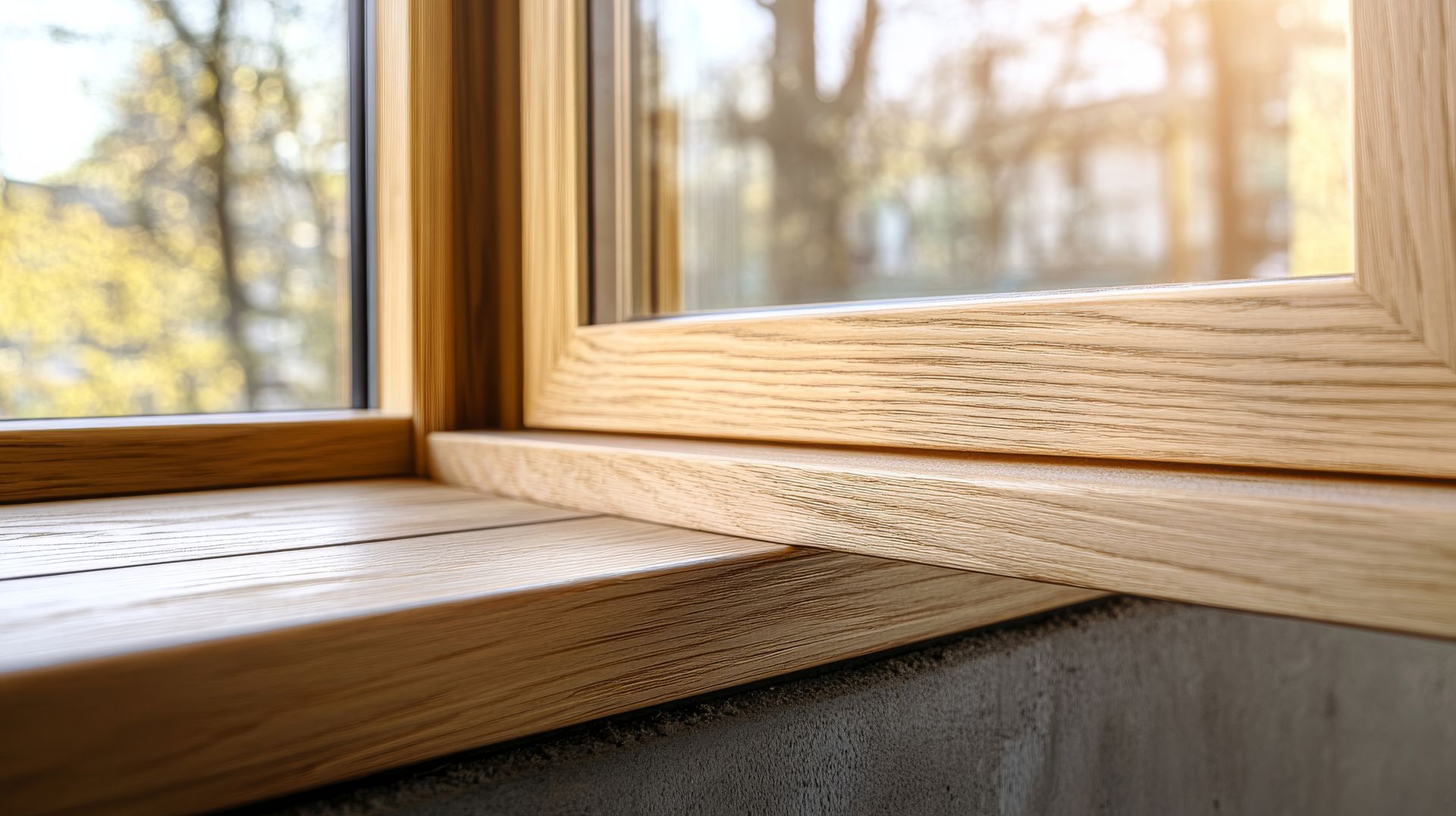 Une fenêtre en bois.