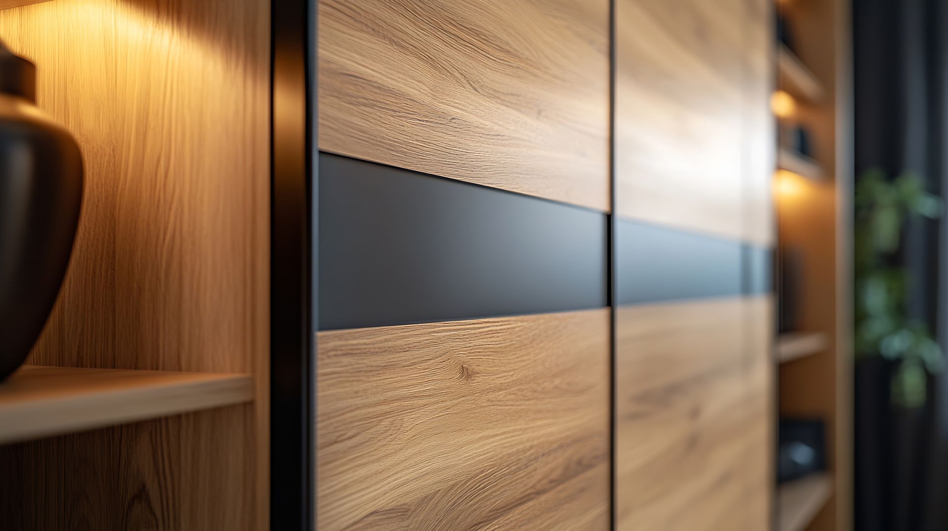 Un dressing en bois.
