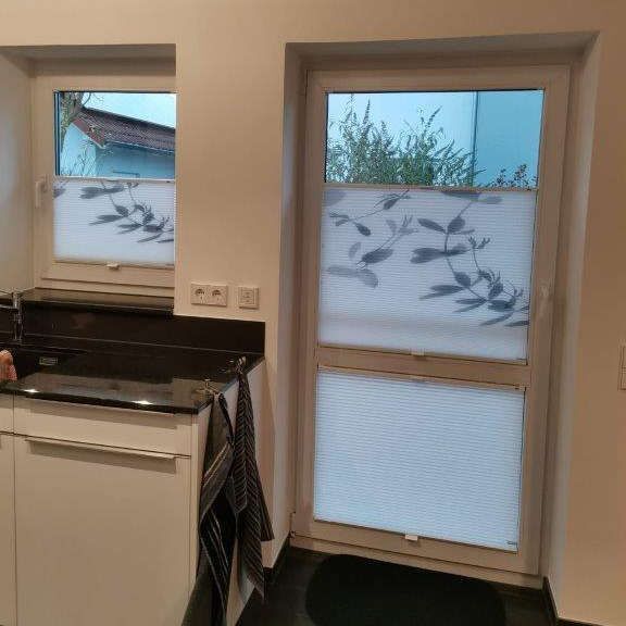 Fensterdekoration Plissee Küche