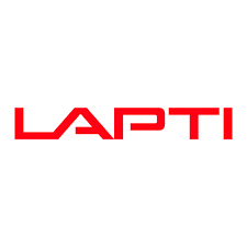 Punainen LAPTI-logo valkoisella taustalla