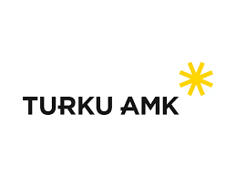 Turun AMK-logo mustalla tekstillä ja keltaisella tähtikuviolla