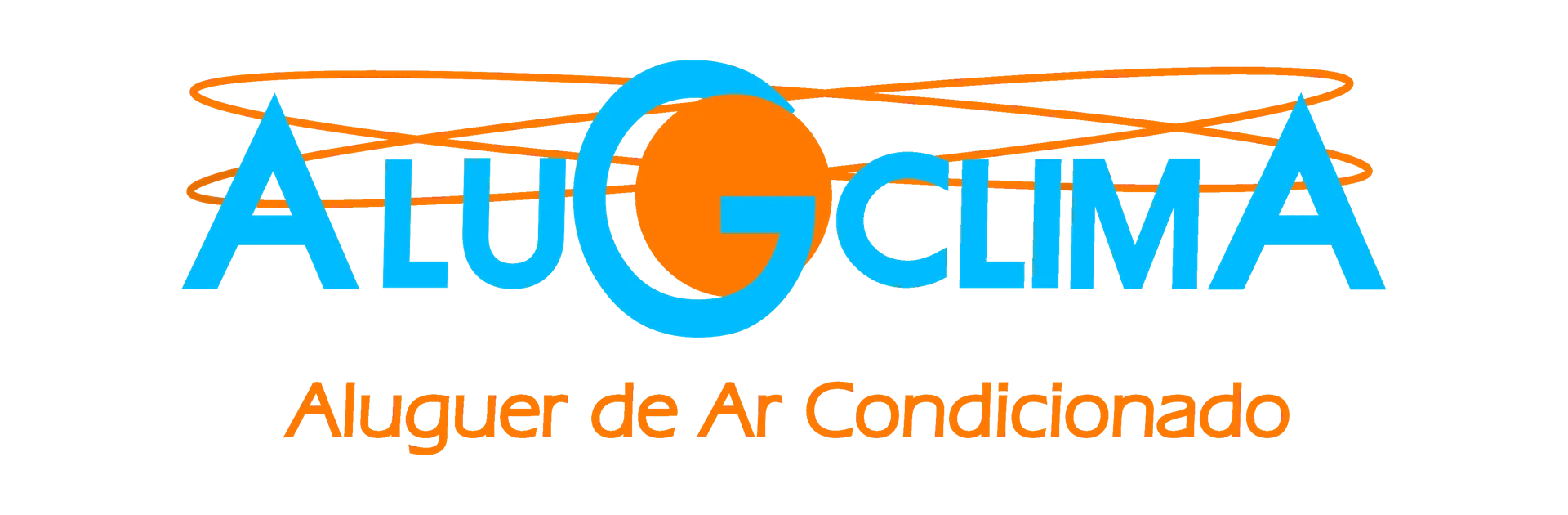 Um logotipo azul e laranja para uma empresa chamada alu clima