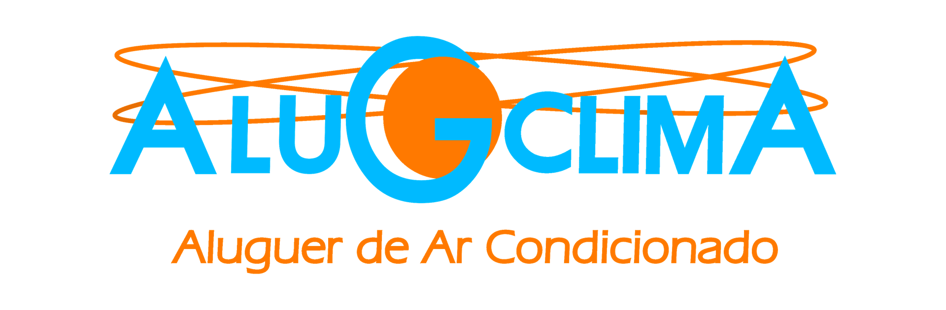 Um logotipo azul e laranja para uma empresa chamada alu clima